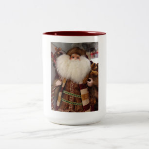 CANECA DE CAFÉ EM DOIS TONS VINTAGE SANTA CLAUS MUG