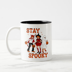 CANECA DE CAFÉ EM DOIS TONS VINTAGE STAY SPOOKY