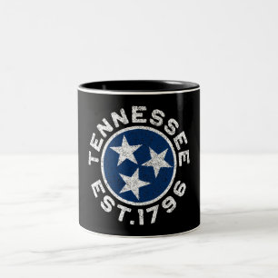 Caneca De Café Em Dois Tons Vintage Tennessee