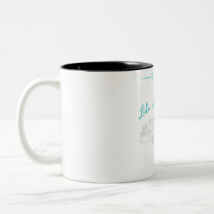 Caneca De Café Em Dois Tons Vintage Truck Whisperer: Continue com minha Hilari