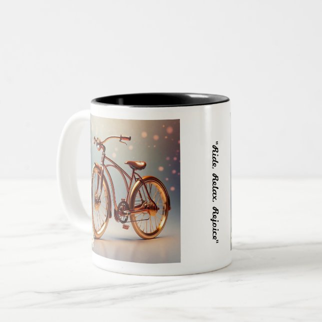 Caneca De Café Em Dois Tons Vintage Vibes (Frente Esquerda)
