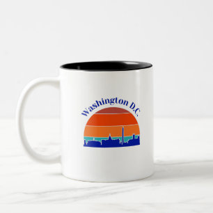 Caneca De Café Em Dois Tons Vintage Washington D.C.