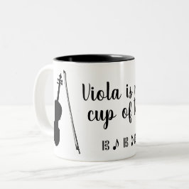 Caneca De Café Em Dois Tons Viola é minha taça de chá (preto)