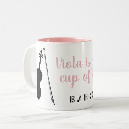 Caneca De Café Em Dois Tons Viola é minha taça de chá (rosa)