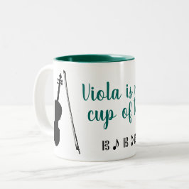 Caneca De Café Em Dois Tons Viola é minha taça de chá (verde)