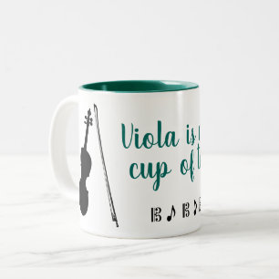 Caneca De Café Em Dois Tons Viola é minha taça de chá (verde)
