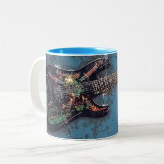 Caneca De Café Em Dois Tons Violão