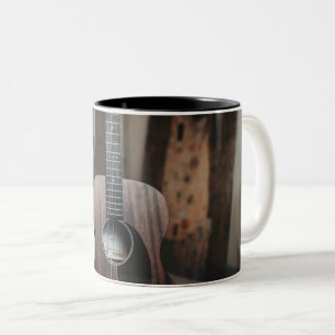 Caneca De Café Em Dois Tons Violão Bass legal