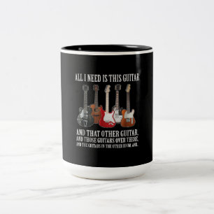 Caneca De Café Em Dois Tons Violão   Tudo Que Preciso É De Um Violão Qualqu