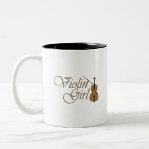 Caneca De Café Em Dois Tons Violin Girl