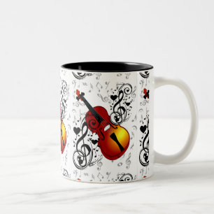 Caneca De Café Em Dois Tons Violinista, Rock the House_