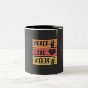 Caneca De Café Em Dois Tons Violino Violinista Rabeca