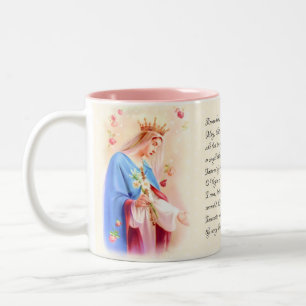 Caneca De Café Em Dois Tons Virgem Católica Abençoada Mary Vintage Lady of Gra