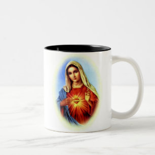 Caneca De Café Em Dois Tons Virgem Maria Abençoada - Mãe de Deus