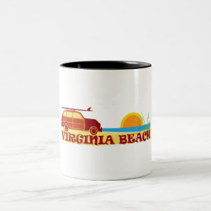 Caneca De Café Em Dois Tons Virginia Beach.