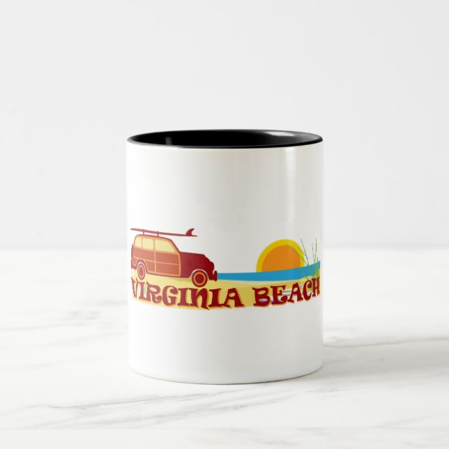 Caneca De Café Em Dois Tons Virginia Beach. (Centro)