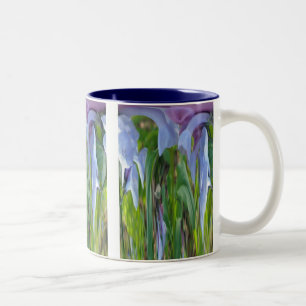 Caneca De Café Em Dois Tons Virginia Bluebells Abstrato