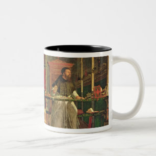 Caneca De Café Em Dois Tons Visão das Ruas. Augustine, 1502-08 (óleo na canv