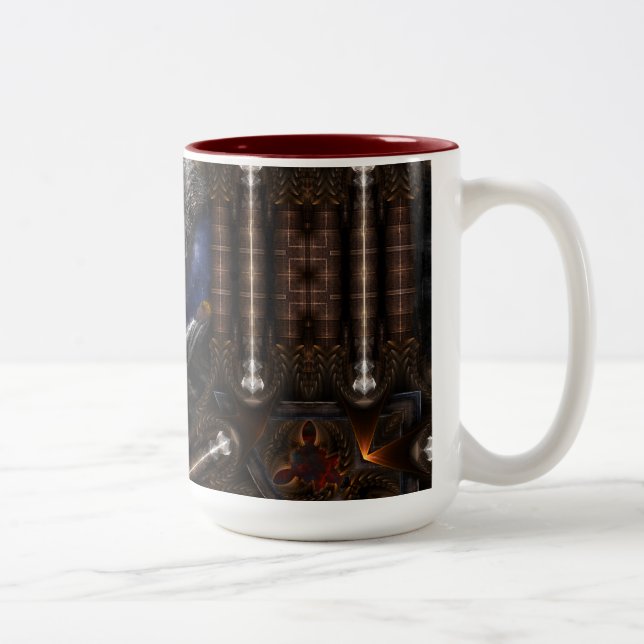 Caneca De Café Em Dois Tons Visões Steampunk (Direita)