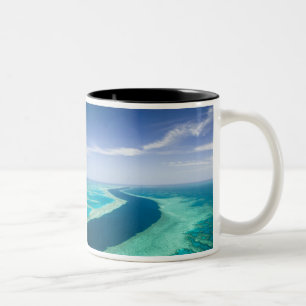 Caneca De Café Em Dois Tons Vista aérea do Grande Barreira de Coral pela