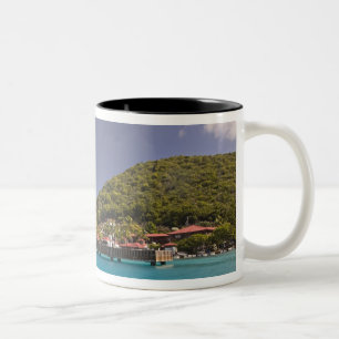 Caneca De Café Em Dois Tons Vista cêntrica da Virgem do Clube de Yacht Bitter