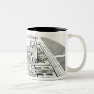 Caneca De Café Em Dois Tons Vista da abadia de Santo-Germano-DES-Pres