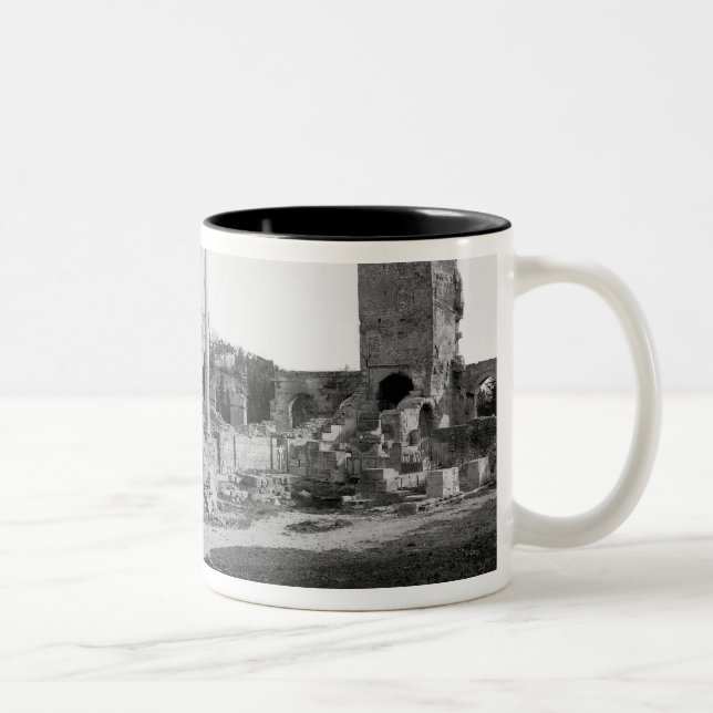 Caneca De Café Em Dois Tons Vista da antiguidade do teatro (Direita)