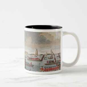 Caneca De Café Em Dois Tons Vista de Gravesend com tropas