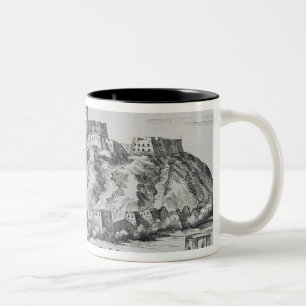 Caneca De Café Em Dois Tons Vista de Lhasa, capital de Tibet