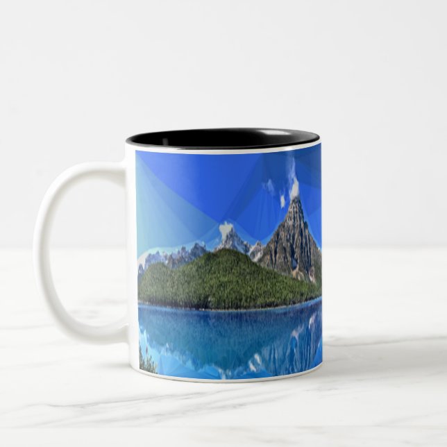Caneca De Café Em Dois Tons Vista de montanha canadense (Esquerda)