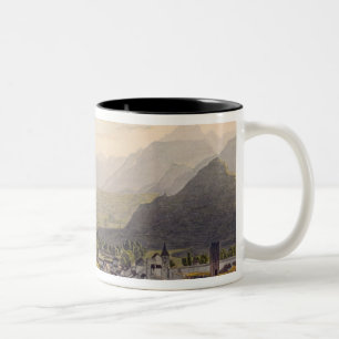 Caneca De Café Em Dois Tons Vista de Sion, ilustração 'da viagem Pittoresqu