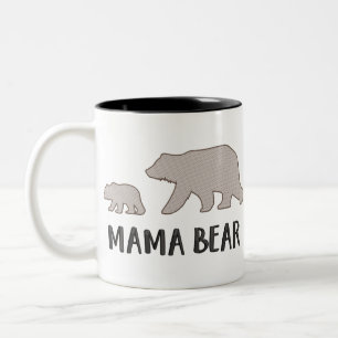 Caneca De Café Em Dois Tons Vista do Bordado da Mamãe
