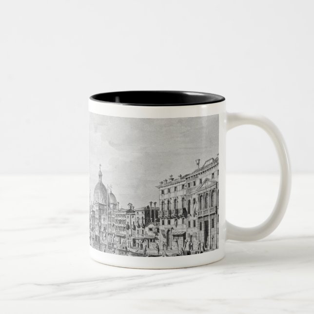 Caneca De Café Em Dois Tons Vista do canal grande, Veneza, c.1800 (Direita)