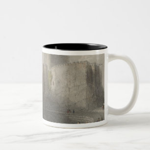 Caneca De Café Em Dois Tons Vista do castelo de Carrifergus