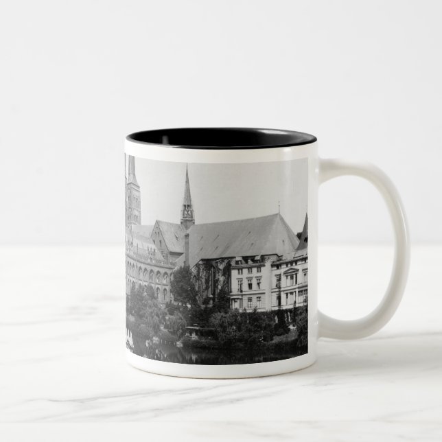 Caneca De Café Em Dois Tons Vista do museu (Direita)