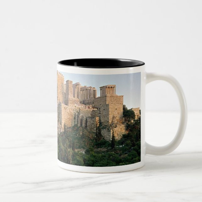 Caneca De Café Em Dois Tons Vista panorâmica da acrópole (Direita)