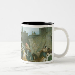 Caneca De Café Em Dois Tons Vítimas de inundação de visita de Napoleon III 