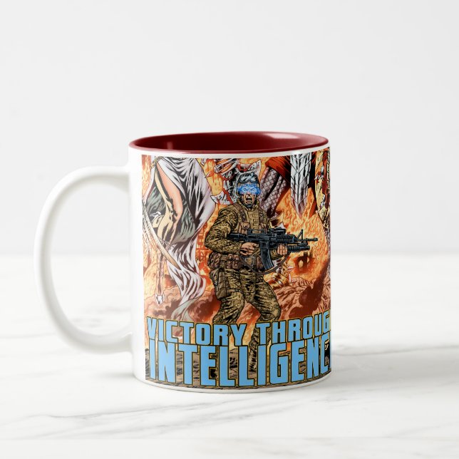 Caneca De Café Em Dois Tons Vitória com a inteligência pelo Al Rio (Esquerda)