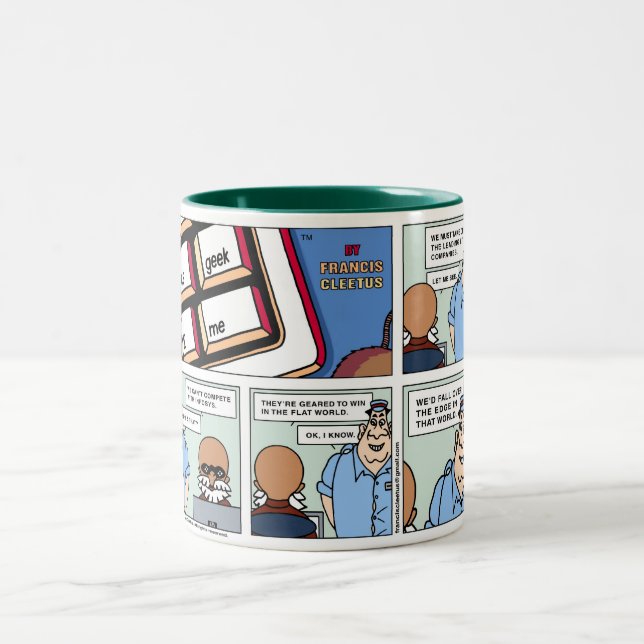 Caneca De Café Em Dois Tons Vitória no mundo liso! (Centro)