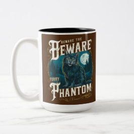 Caneca De Café Em Dois Tons Vitoriano Gótico Maine Coon: Misteriosa Noite