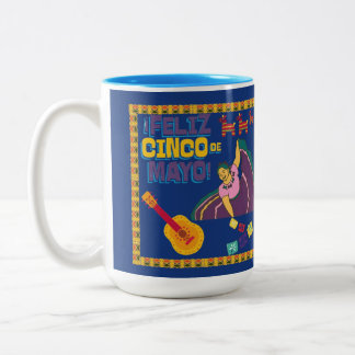 Caneca De Café Em Dois Tons Viva la libertad navy blue