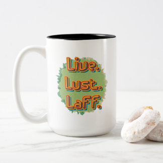 Caneca De Café Em Dois Tons Viva. Luxação. Laff. Gfx-03