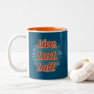 Caneca De Café Em Dois Tons Viva. Luxação. Laff. Gfx-04