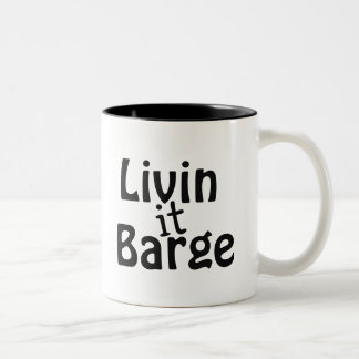 Caneca De Café Em Dois Tons Vivendo à beira-mar em barcaça
