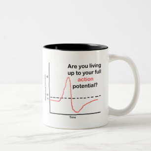 Caneca De Café Em Dois Tons Vivendo Até Seu Potencial De Cheio