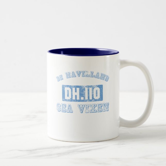 Caneca De Café Em Dois Tons Vixen do mar de de Havilland - AZUL (Direita)