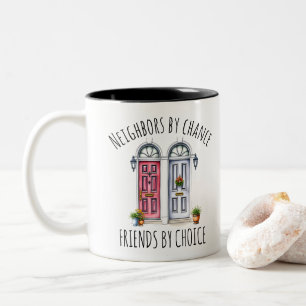 Caneca De Café Em Dois Tons Vizinhos de Cores Aquáticas por Chance Amigos por 