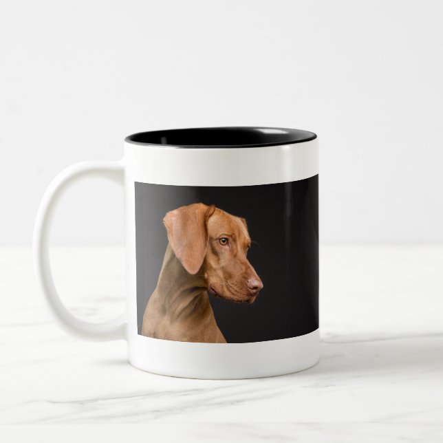 Caneca De Café Em Dois Tons Vizsla (Esquerda)
