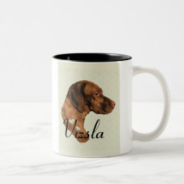 Caneca De Café Em Dois Tons Vizsla Art Gifts