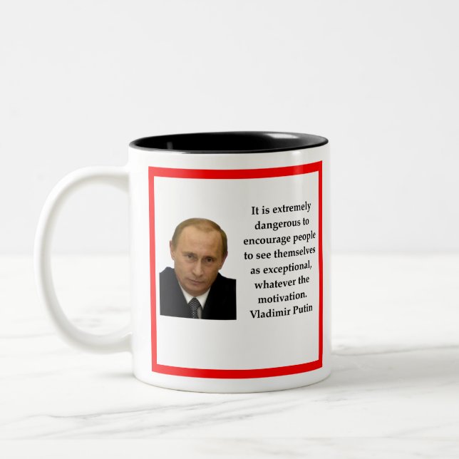 Caneca De Café Em Dois Tons Vladimir Putin (Esquerda)